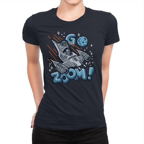 Go Zoom! - Womens Premium T-Shirts RIPT Apparel Small / Midnight Navy