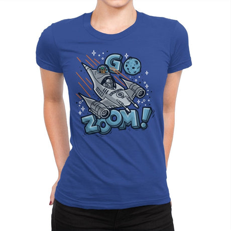 Go Zoom! - Womens Premium T-Shirts RIPT Apparel Small / Royal