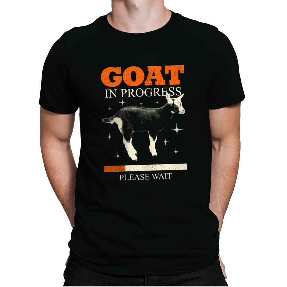 Goat In Progress - Mens Premium T-Shirts RIPT Apparel Small / Black