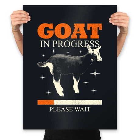 Goat In Progress - Prints Posters RIPT Apparel 18x24 / Black