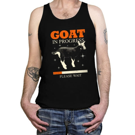 Goat In Progress - Tanktop Tanktop RIPT Apparel X-Small / Black