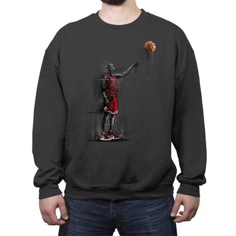 Goat with a Ball - Crew Neck Sweatshirt Crew Neck Sweatshirt RIPT Apparel Small / Charcoal