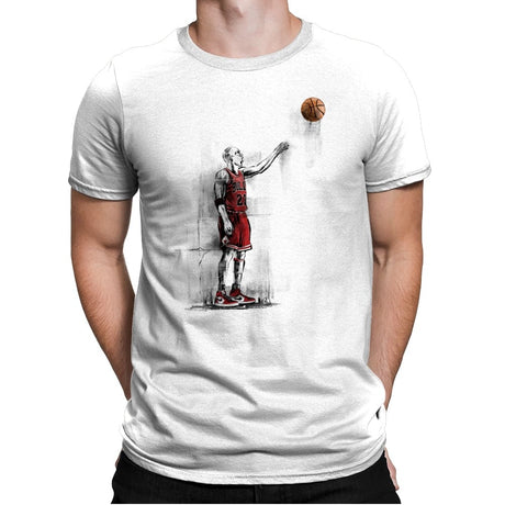 Goat with a Ball - Mens Premium T-Shirts RIPT Apparel Small / White