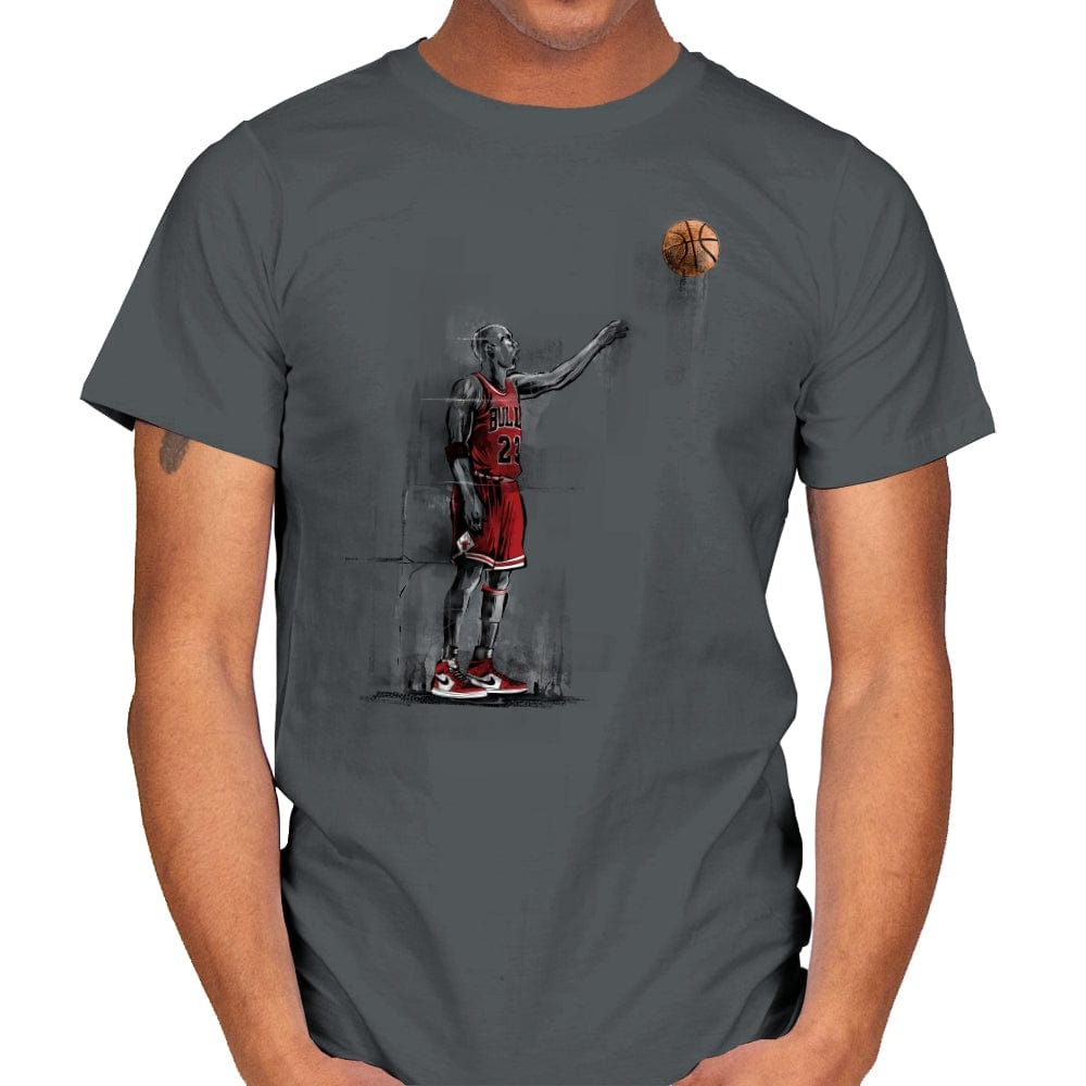 Goat with a Ball - Mens T-Shirts RIPT Apparel Small / Charcoal