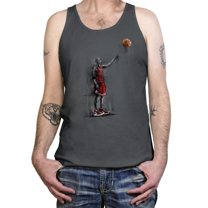 Goat with a Ball - Tanktop Tanktop RIPT Apparel X-Small / Asphalt