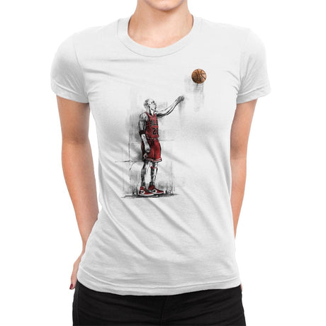 Goat with a Ball - Womens Premium T-Shirts RIPT Apparel Small / White