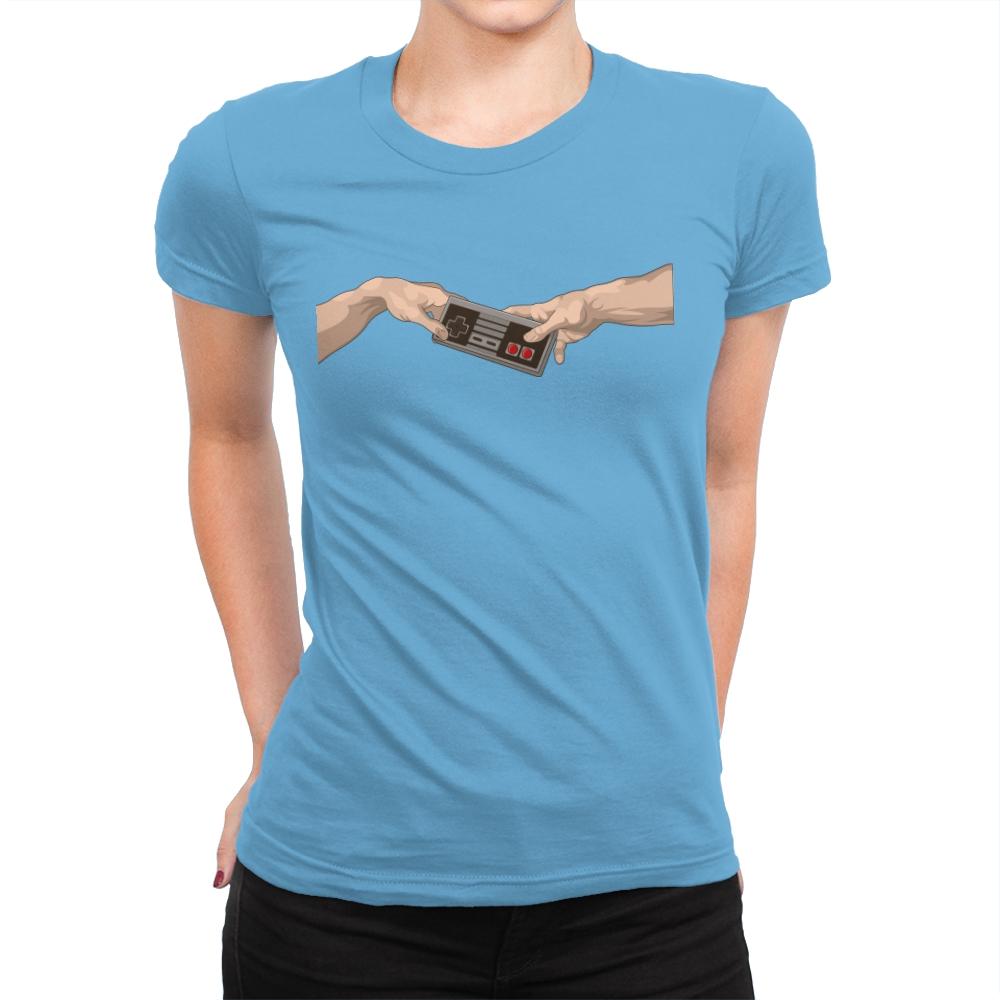 God Mode - Womens Premium T-Shirts RIPT Apparel Small / Turquoise