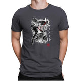 God of the New World - Sumi Ink Wars - Mens Premium T-Shirts RIPT Apparel Small / Heavy Metal