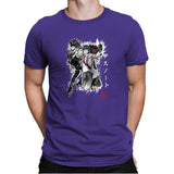 God of the New World - Sumi Ink Wars - Mens Premium T-Shirts RIPT Apparel Small / Purple Rush