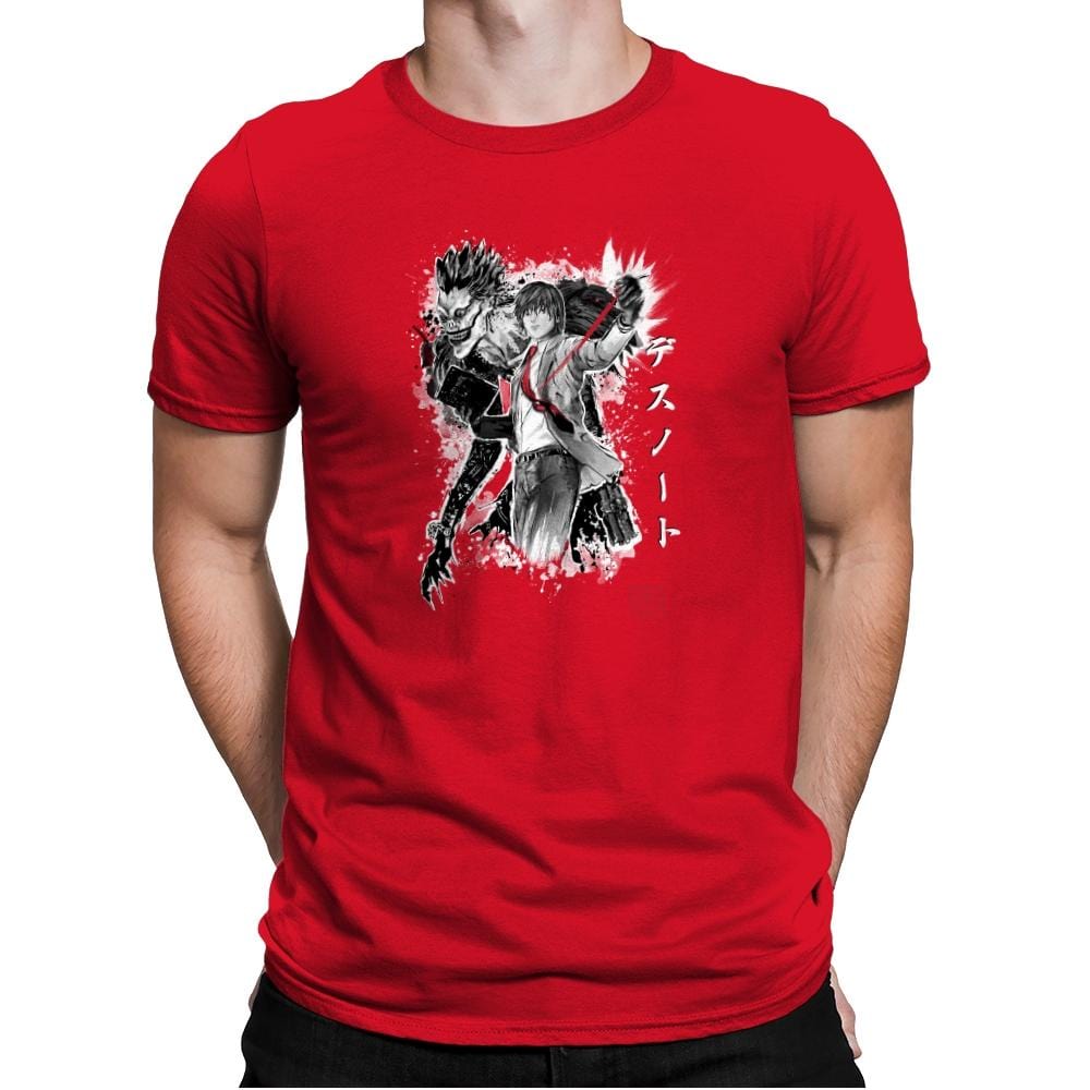 God of the New World - Sumi Ink Wars - Mens Premium T-Shirts RIPT Apparel Small / Red