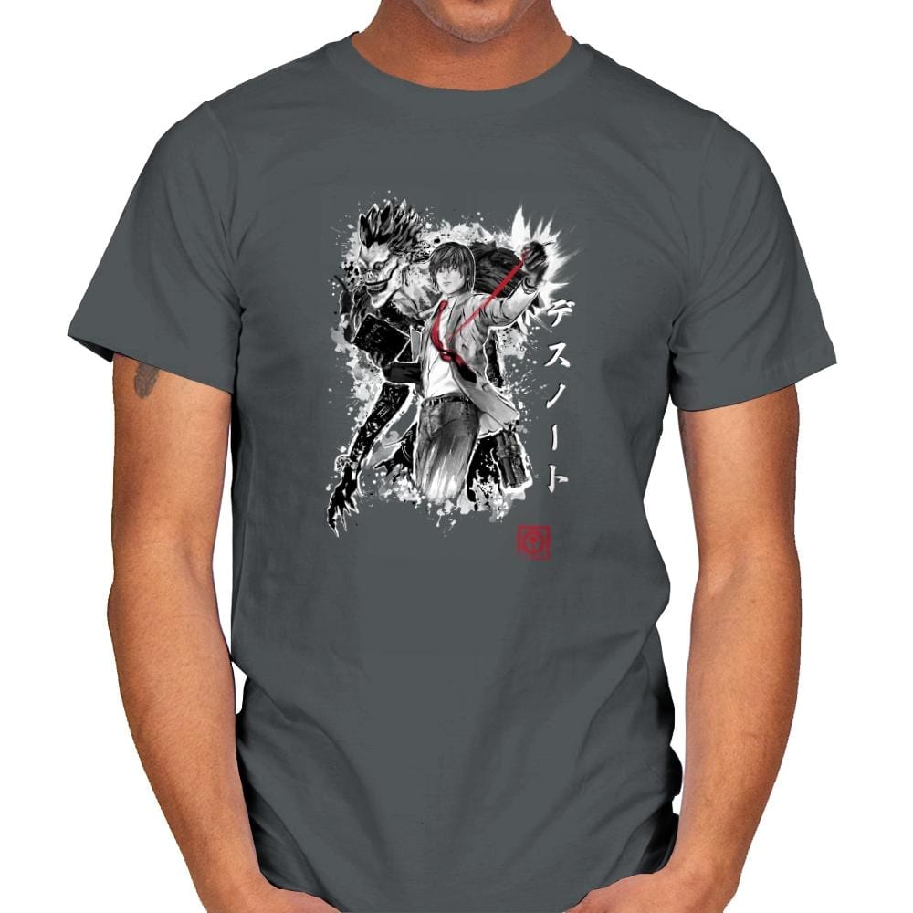 God of the New World - Sumi Ink Wars - Mens T-Shirts RIPT Apparel Small / Charcoal