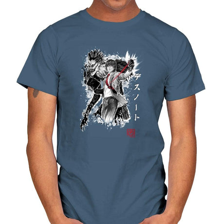 God of the New World - Sumi Ink Wars - Mens T-Shirts RIPT Apparel Small / Indigo Blue