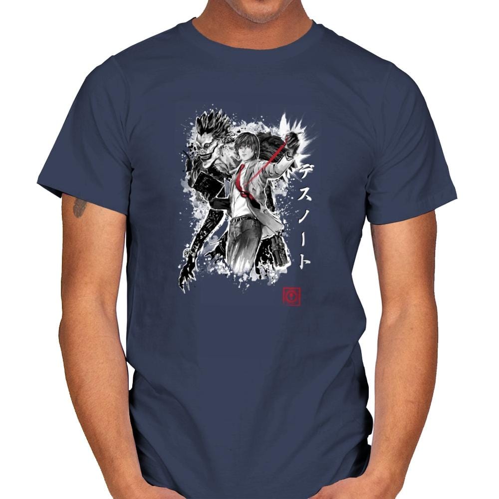 God of the New World - Sumi Ink Wars - Mens T-Shirts RIPT Apparel Small / Navy