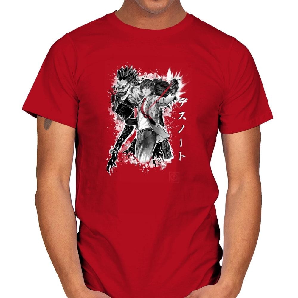 God of the New World - Sumi Ink Wars - Mens T-Shirts RIPT Apparel Small / Red