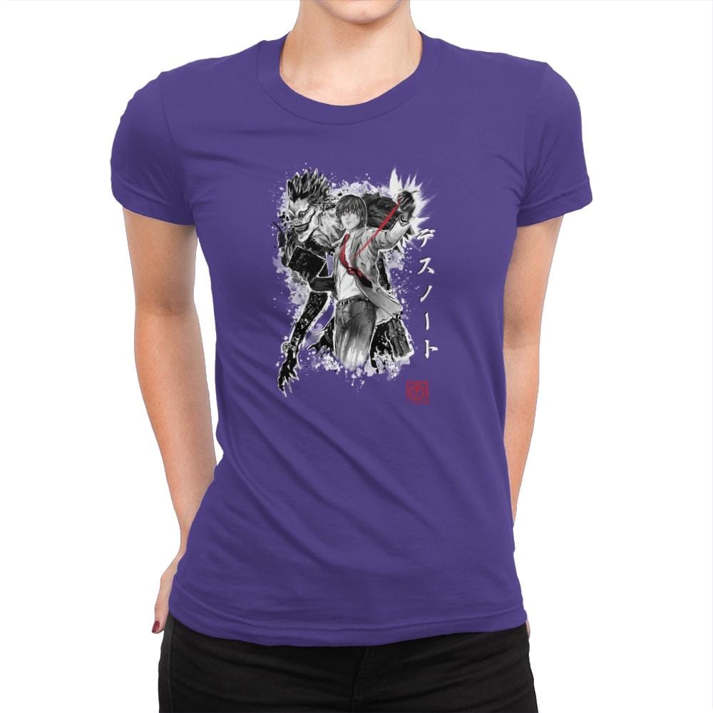 God of the New World - Sumi Ink Wars - Womens Premium T-Shirts RIPT Apparel Small / Purple Rush