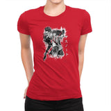 God of the New World - Sumi Ink Wars - Womens Premium T-Shirts RIPT Apparel Small / Red