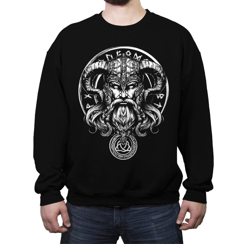 God of Watchfulness and Loyalty - Crew Neck Sweatshirt Crew Neck Sweatshirt RIPT Apparel Small / Black