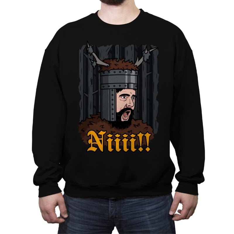 God, Please, NI! - Crew Neck Sweatshirt Crew Neck Sweatshirt RIPT Apparel Small / Black