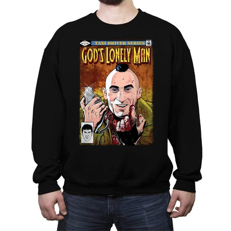 God´s Lonely Man - Crew Neck Sweatshirt Crew Neck Sweatshirt RIPT Apparel Small / Black