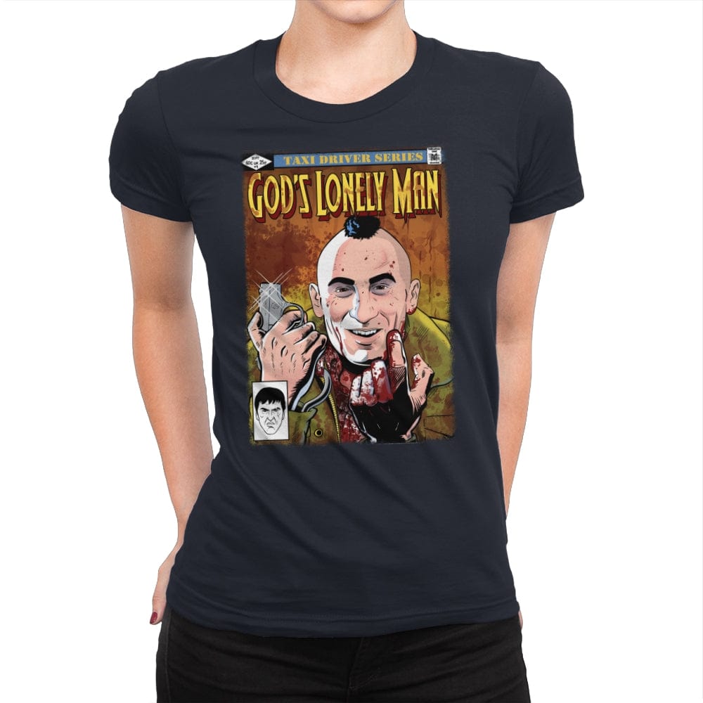 God´s Lonely Man - Womens Premium T-Shirts RIPT Apparel Small / Midnight Navy