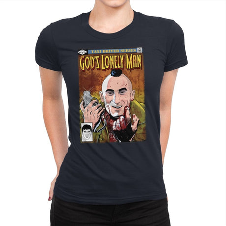 God´s Lonely Man - Womens Premium T-Shirts RIPT Apparel Small / Midnight Navy