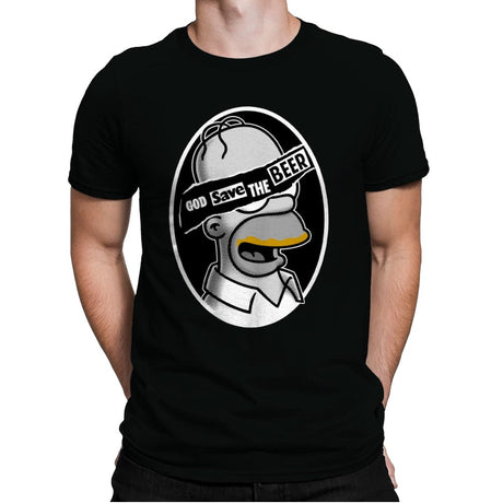 God Save The Beer - Mens Premium T-Shirts RIPT Apparel Small / Black