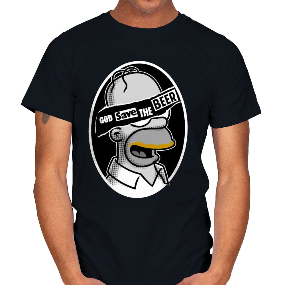 God Save The Beer - Mens T-Shirts RIPT Apparel Small / Black