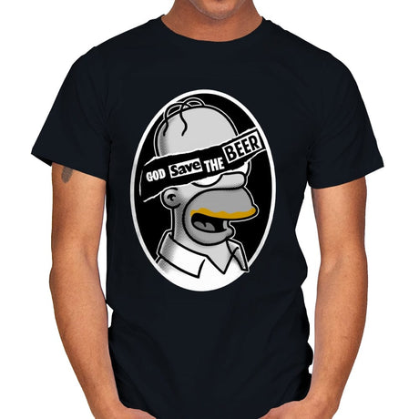 God Save The Beer - Mens T-Shirts RIPT Apparel Small / Black