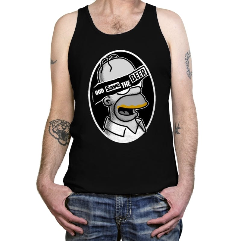 God Save The Beer - Tanktop Tanktop RIPT Apparel X-Small / Black