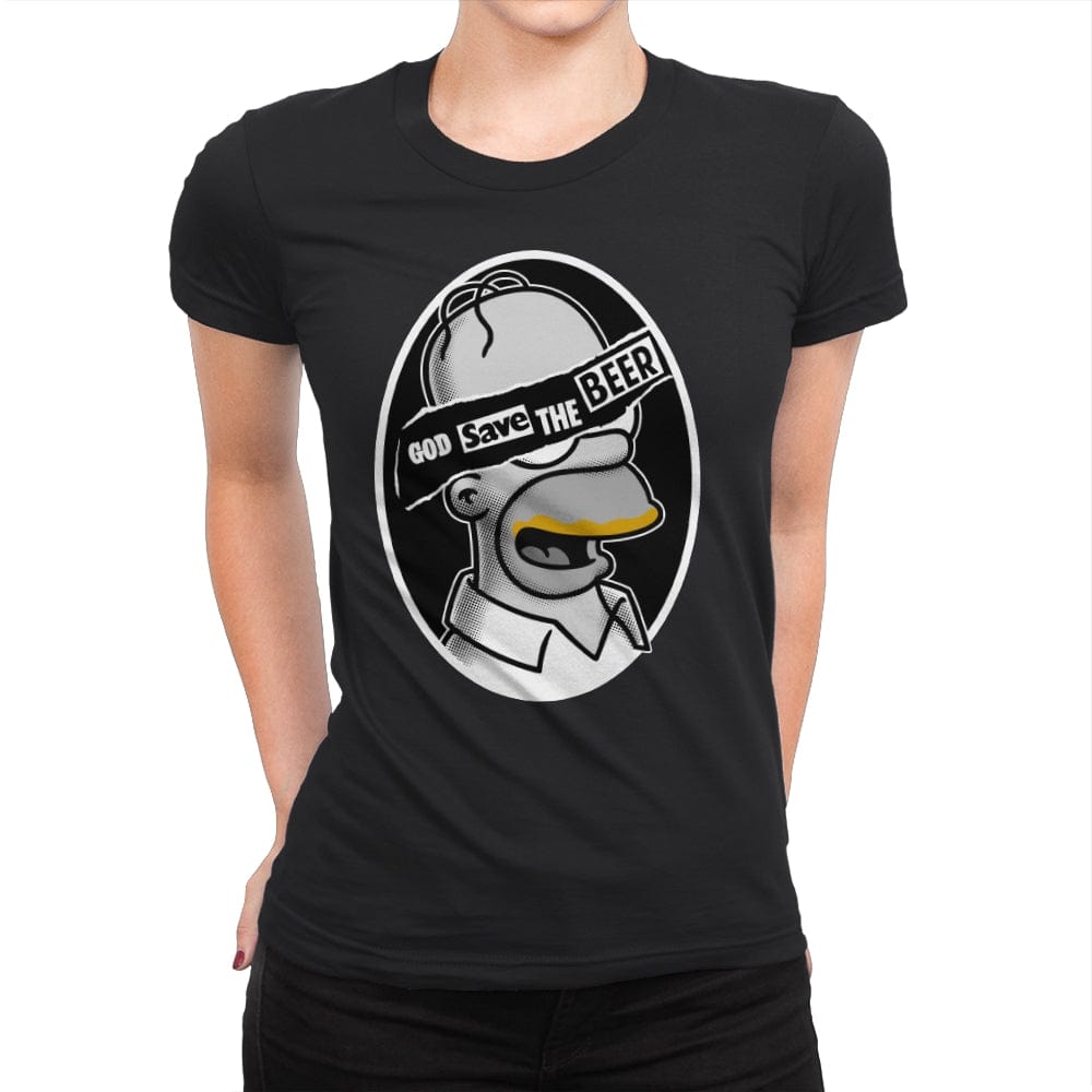 God Save The Beer - Womens Premium T-Shirts RIPT Apparel Small / Black