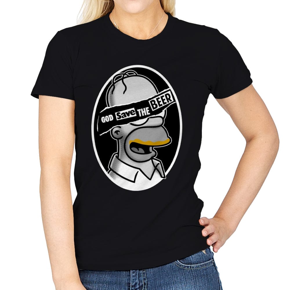God Save The Beer - Womens T-Shirts RIPT Apparel Small / Black