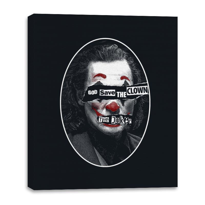 God Save The Clown - Canvas Wraps Canvas Wraps RIPT Apparel 16x20 / Black