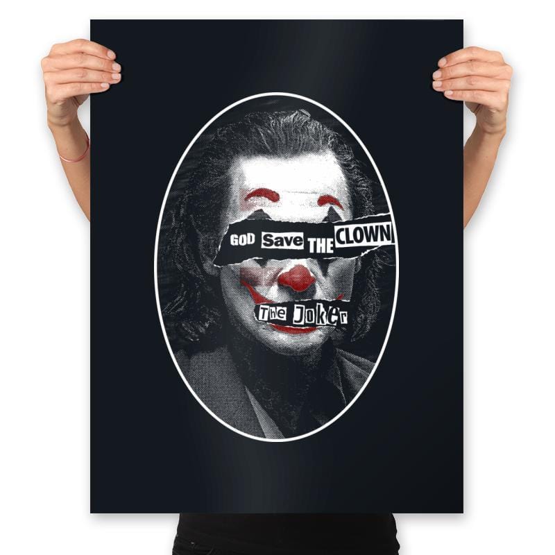 God Save The Clown - Prints Posters RIPT Apparel 18x24 / Black