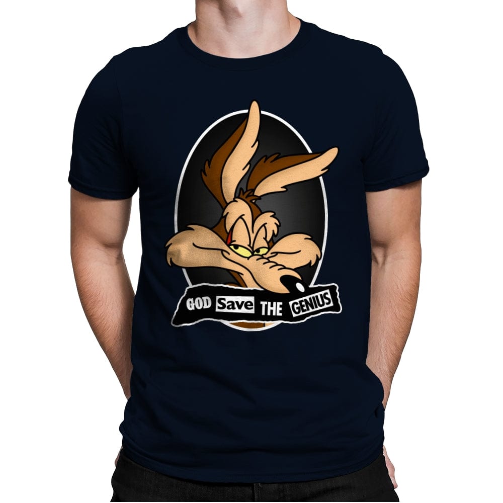 God Save The Genius - Mens Premium T-Shirts RIPT Apparel Small / Midnight Navy