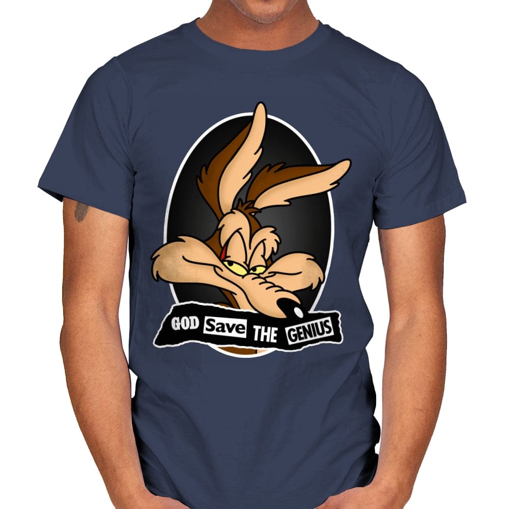 God Save The Genius - Mens T-Shirts RIPT Apparel Small / Navy