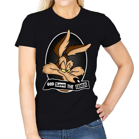 God Save The Genius - Womens T-Shirts RIPT Apparel Small / Black