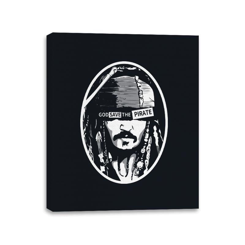 God Save the Pirate  - Canvas Wraps Canvas Wraps RIPT Apparel 11x14 / Black