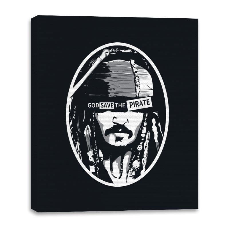 God Save the Pirate  - Canvas Wraps Canvas Wraps RIPT Apparel 16x20 / Black
