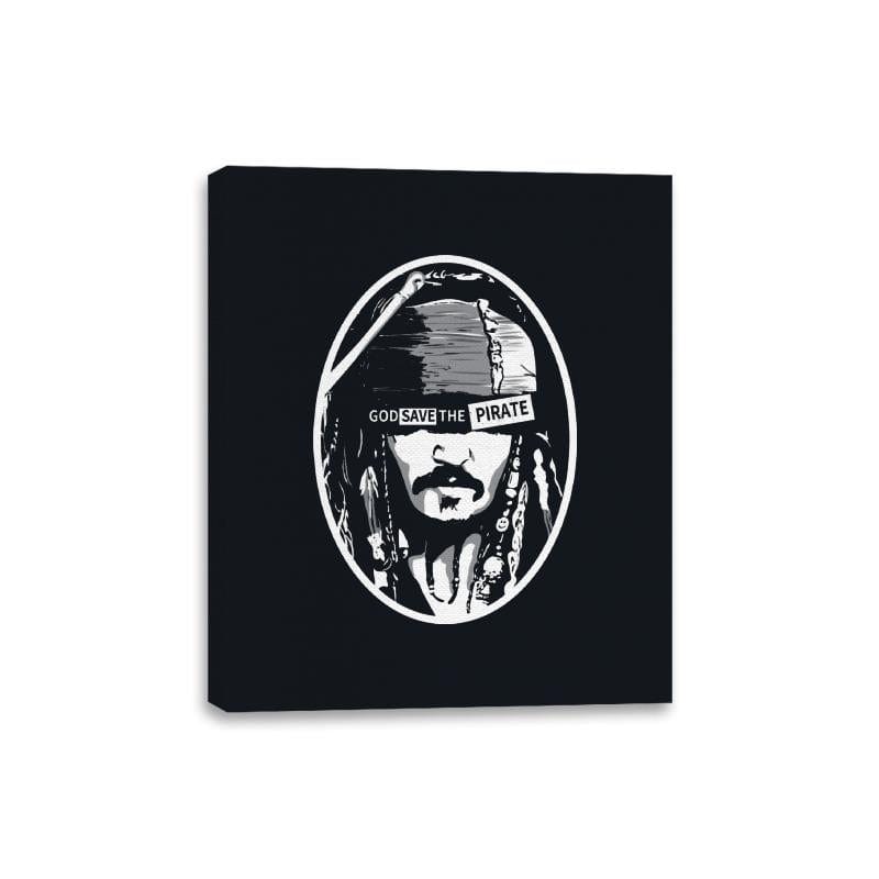 God Save the Pirate  - Canvas Wraps Canvas Wraps RIPT Apparel 8x10 / Black
