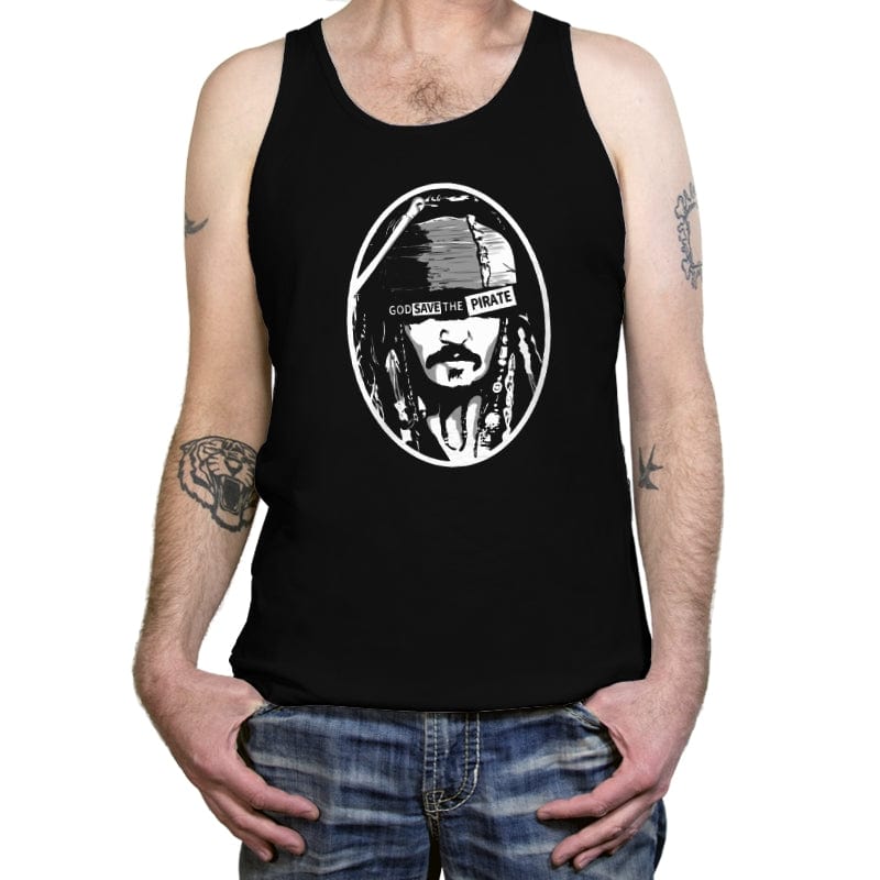 God Save the Pirate  - Tanktop Tanktop RIPT Apparel X-Small / Black