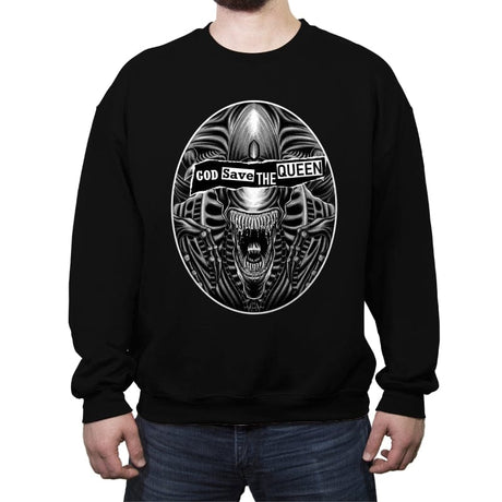 God Save the Queen - Crew Neck Sweatshirt Crew Neck Sweatshirt RIPT Apparel Small / Black