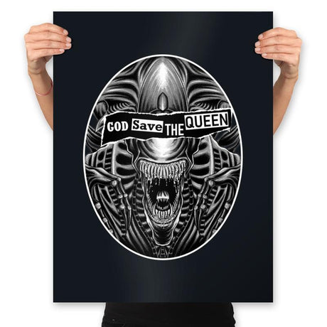 God Save the Queen - Prints Posters RIPT Apparel 18x24 / Black