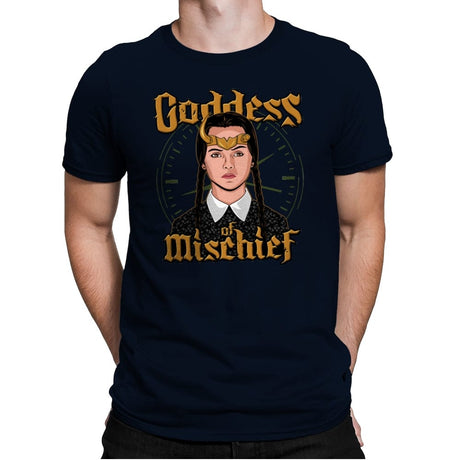 Goddess of Mischief - Mens Premium T-Shirts RIPT Apparel Small / Midnight Navy