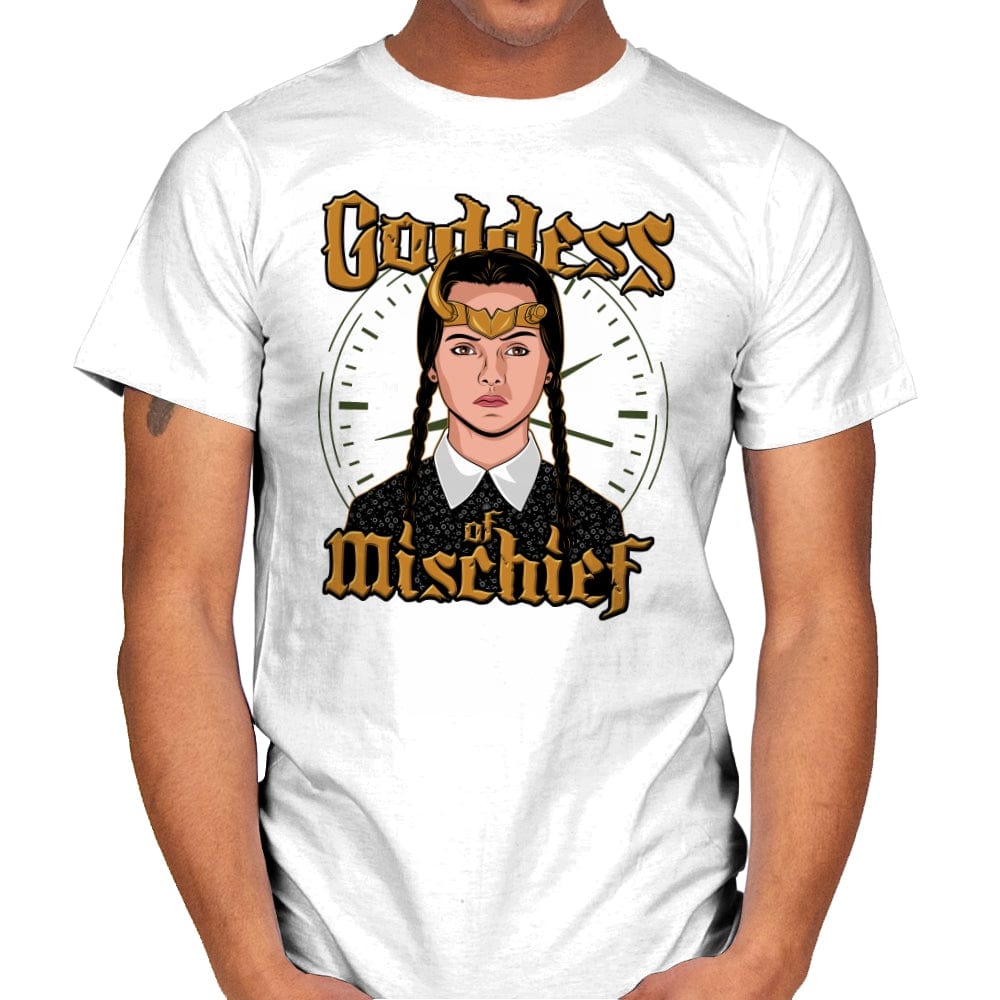 Goddess of Mischief - Mens T-Shirts RIPT Apparel Small / White