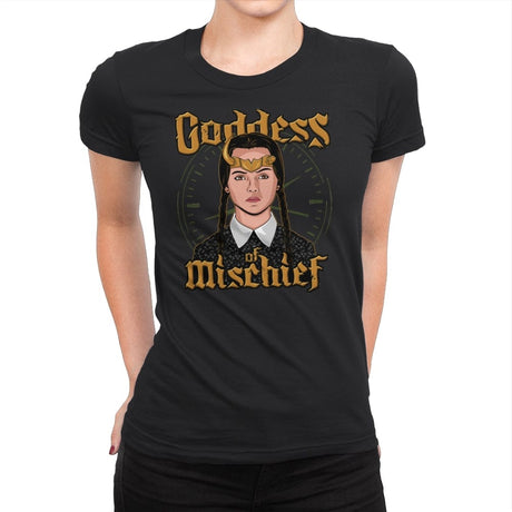 Goddess of Mischief - Womens Premium T-Shirts RIPT Apparel Small / Black