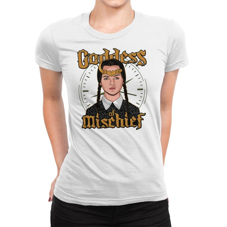 Goddess of Mischief - Womens Premium T-Shirts RIPT Apparel Small / White