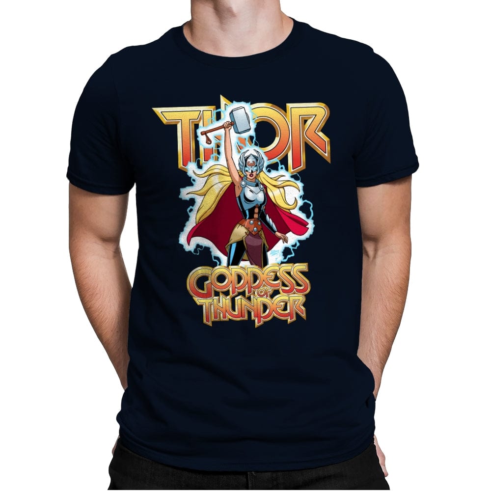 Goddess of Thunder - Mens Premium T-Shirts RIPT Apparel Small / Midnight Navy
