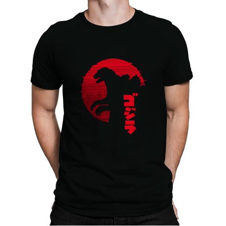 Godzilla - King of the Monsters - Mens Premium T-Shirts RIPT Apparel Small / Black