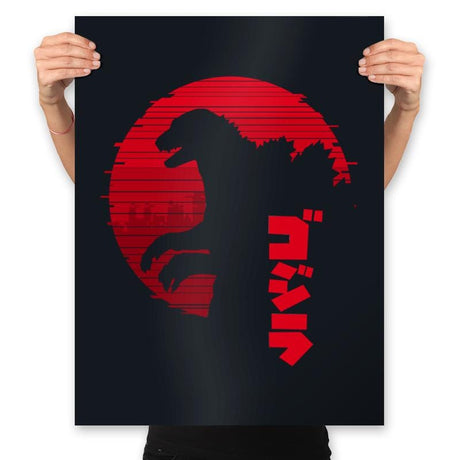 Godzilla - King of the Monsters - Prints Posters RIPT Apparel 18x24 / Black