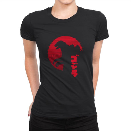 Godzilla - King of the Monsters - Womens Premium T-Shirts RIPT Apparel Small / Black